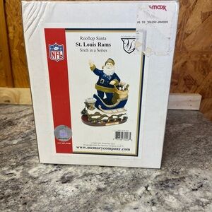 2005 NFL St. Louis Rams Santa Figurine in Blue and Gold